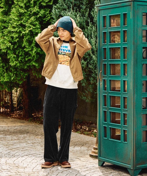 niko and...（ニコアンド）の「フェイクスウェードショートジップブルゾン（ブルゾン・メンズ・キャメル/アイボリー/ブラック・MEDIUM/LARGE）」の14枚目の写真