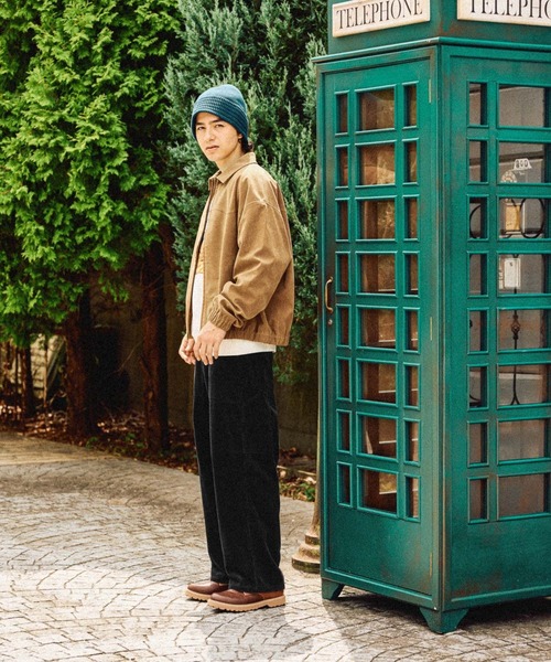 niko and...（ニコアンド）の「フェイクスウェードショートジップブルゾン（ブルゾン・メンズ・キャメル/アイボリー/ブラック・MEDIUM/LARGE）」の15枚目の写真