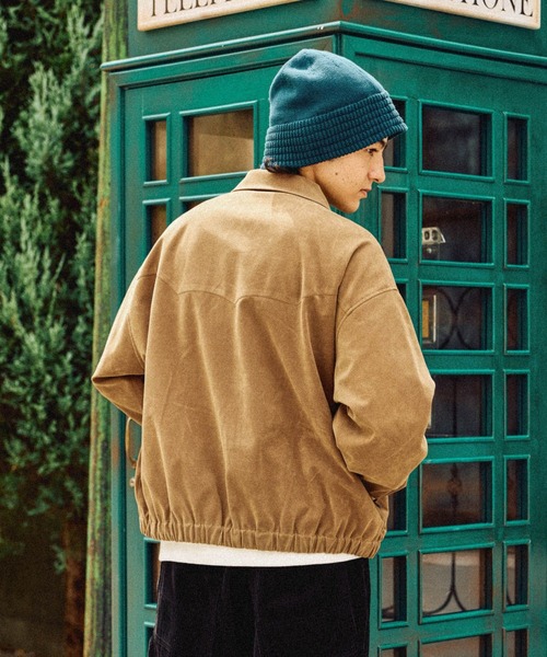 niko and...（ニコアンド）の「フェイクスウェードショートジップブルゾン（ブルゾン・メンズ・キャメル/アイボリー/ブラック・MEDIUM/LARGE）」の18枚目の写真