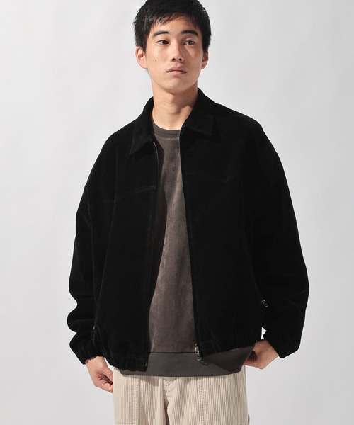 niko and...（ニコアンド）の「フェイクスウェードショートジップブルゾン（ブルゾン・メンズ・キャメル/アイボリー/ブラック・MEDIUM/LARGE）」の21枚目の写真