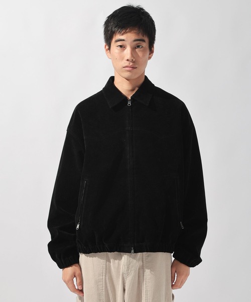 フェイクスウェードショートジップブルゾン（ブルゾン）｜niko and