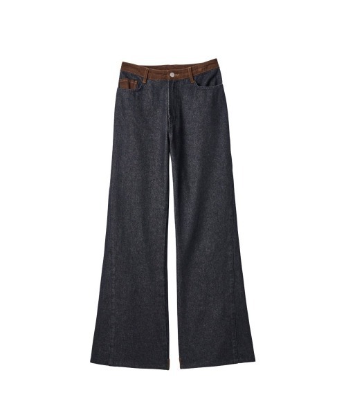Knuth Marf（クヌースマーフ）の「denim baggy pants(unisex)（デニムパンツ・レディース・インディゴブルー/ブラック・X-SMALL/SMALL/MEDIUM/LARGE）」の2枚目の写真