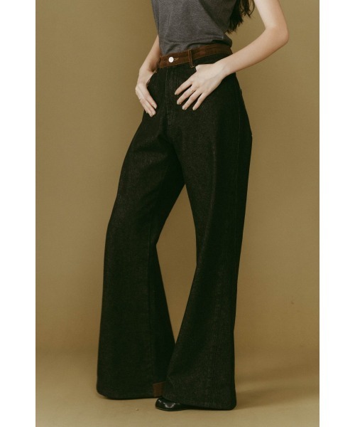 Knuth Marf（クヌースマーフ）の「denim baggy pants(unisex)（デニムパンツ・レディース・インディゴブルー/ブラック・X-SMALL/SMALL/MEDIUM/LARGE）」の3枚目の写真