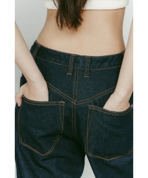 Knuth Marf（クヌースマーフ）の「denim baggy pants(unisex)（デニムパンツ・レディース・インディゴブルー/ブラック・X-SMALL/SMALL/MEDIUM/LARGE）」の20枚目の写真