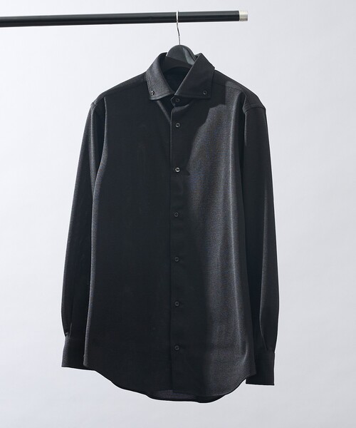 ABAHOUSE（アバハウス）の「【ON/OFF兼用】MESH JERSEY ボタンダウンシャツ / FLEX SHIRTS/ストレッチ 吸水速乾（ビジネスシャツ・メンズ・チャコールグレー/ホワイト/ブラック・48/46/44/50）」の5枚目の写真