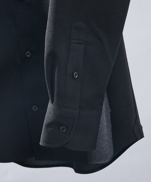ABAHOUSE（アバハウス）の「【ON/OFF兼用】MESH JERSEY ボタンダウンシャツ / FLEX SHIRTS/ストレッチ 吸水速乾（ビジネスシャツ・メンズ・チャコールグレー/ホワイト/ブラック・48/46/44/50）」の8枚目の写真