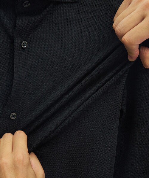 ABAHOUSE（アバハウス）の「【ON/OFF兼用】MESH JERSEY ボタンダウンシャツ / FLEX SHIRTS/ストレッチ 吸水速乾（ビジネスシャツ・メンズ・チャコールグレー/ホワイト/ブラック・48/46/44/50）」の11枚目の写真