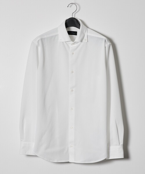ABAHOUSE（アバハウス）の「【ON/OFF兼用】MESH JERSEY ボタンダウンシャツ / FLEX SHIRTS/ストレッチ 吸水速乾（ビジネスシャツ・メンズ・チャコールグレー/ホワイト/ブラック・48/46/44/50）」の18枚目の写真