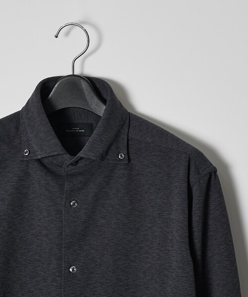 ABAHOUSE（アバハウス）の「【ON/OFF兼用】MESH JERSEY ボタンダウンシャツ / FLEX SHIRTS/ストレッチ 吸水速乾（ビジネスシャツ・メンズ・チャコールグレー/ホワイト/ブラック・48/46/44/50）」の20枚目の写真