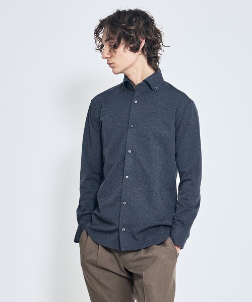 ABAHOUSE（アバハウス）の「【ON/OFF兼用】MESH JERSEY ボタンダウンシャツ / FLEX SHIRTS/ストレッチ 吸水速乾（ビジネスシャツ・メンズ・チャコールグレー/ホワイト/ブラック・48/46/44/50）」の22枚目の写真