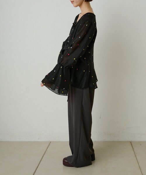 Omekashi(オメカシ)の「マルチドットブラウス(シャツ/ブラウス・レディース・ブラック/ベージュ・FREE)」の18枚目の写真