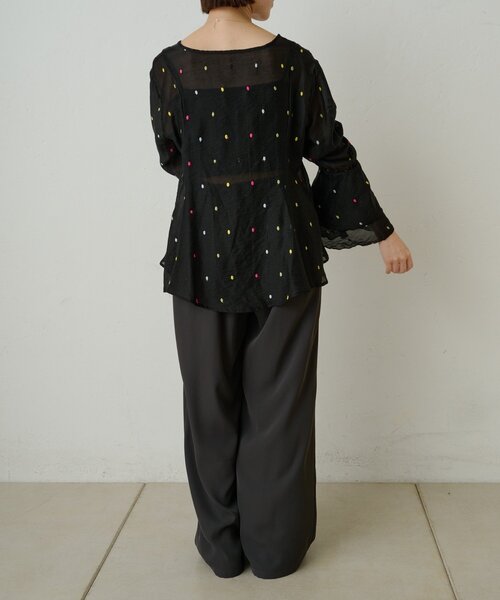 Omekashi(オメカシ)の「マルチドットブラウス(シャツ/ブラウス・レディース・ブラック/ベージュ・FREE)」の19枚目の写真