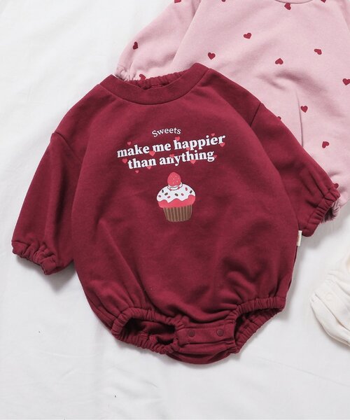 apres les cours(アプレレクール)の「【WEB限定】GIRLSバラエティボディスーツ(ロンパース・キッズ・ピンク/レッド/ブラック/アイボリー・70/80)」の1枚目の写真