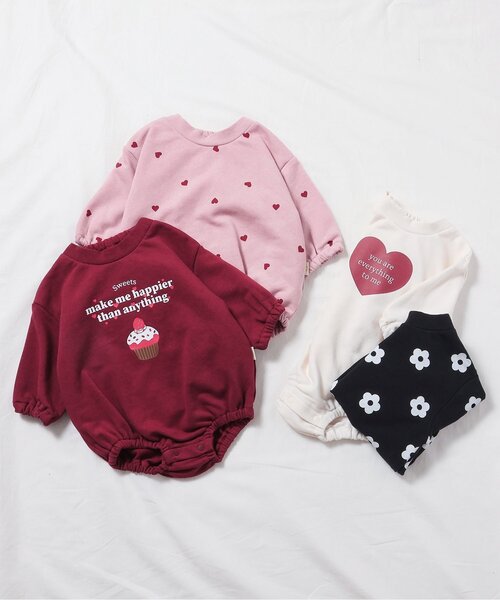 apres les cours(アプレレクール)の「【WEB限定】GIRLSバラエティボディスーツ(ロンパース・キッズ・ピンク/レッド/ブラック/アイボリー・70/80)」の5枚目の写真