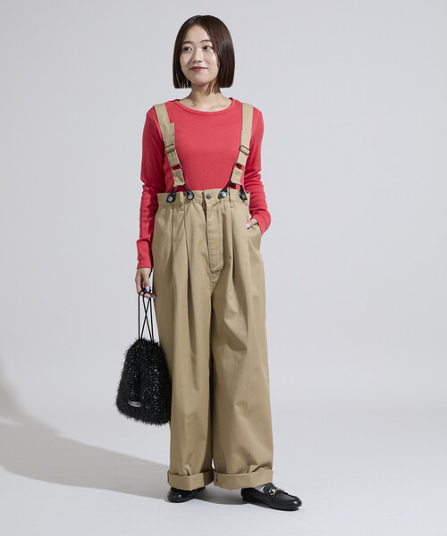 FREAK'S STORE（フリークスストア）の「＜調温素材＞INKEEP クルーネックトップス/インキープ ロンT（Tシャツ/カットソー・レディース・レッド/オフホワイト/その他/ブラック・ﾌﾘ-）」の13枚目の写真