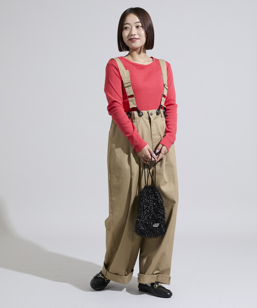 FREAK'S STORE（フリークスストア）の「＜調温素材＞INKEEP クルーネックトップス/インキープ ロンT（Tシャツ/カットソー・レディース・レッド/オフホワイト/その他/ブラック・ﾌﾘ-）」の14枚目の写真