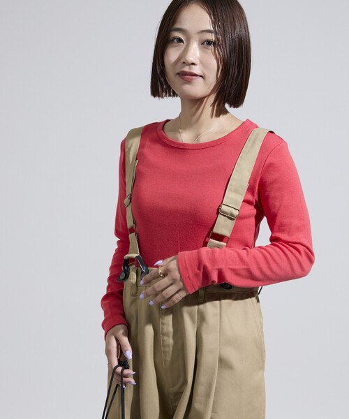 FREAK'S STORE（フリークスストア）の「＜調温素材＞INKEEP クルーネックトップス/インキープ ロンT（Tシャツ/カットソー・レディース・レッド/オフホワイト/その他/ブラック・ﾌﾘ-）」の16枚目の写真