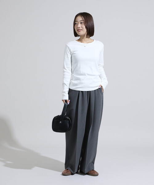 FREAK'S STORE（フリークスストア）の「＜調温素材＞INKEEP クルーネックトップス/インキープ ロンT（Tシャツ/カットソー・レディース・レッド/オフホワイト/その他/ブラック・ﾌﾘ-）」の19枚目の写真