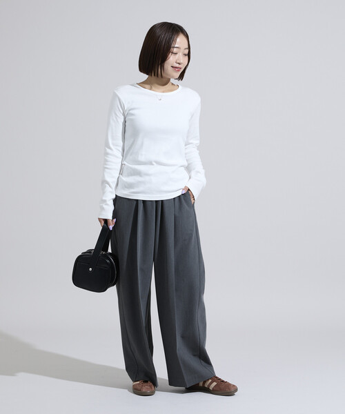 FREAK'S STORE（フリークスストア）の「＜調温素材＞INKEEP クルーネックトップス/インキープ ロンT（Tシャツ/カットソー・レディース・レッド/オフホワイト/その他/ブラック・ﾌﾘ-）」の20枚目の写真
