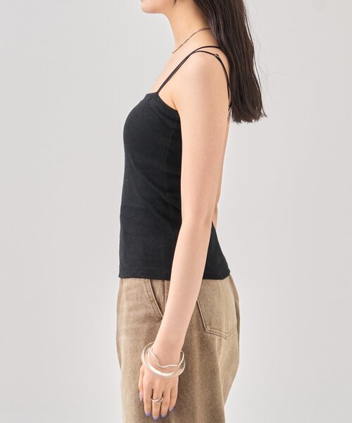 セール】【4色展開】パット付きバックシャン クロスキャミソール