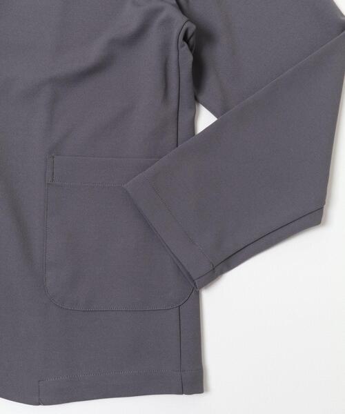 セール】クレープジョーゼットノーラペルジャケット（ノーカラー