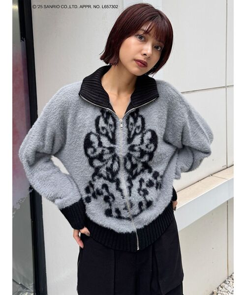 フラガリアメモリーズコラボ】フルジップミニシャギーニット(チャコ