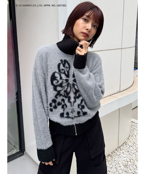 フラガリアメモリーズコラボ】フルジップミニシャギーニット(チャコ