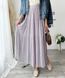 Amulet（アミュレット）の「【ふんわり揺れる人気アイテム◎】シフォン風プリーツロングスカート（スカート）」