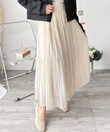 Amulet（アミュレット）の「【ふんわり揺れる人気アイテム◎】シフォン風プリーツロングスカート（スカート）」