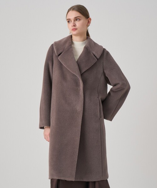 ANAYI（アナイ）の「アルパカシャギーテーラーコート（トレンチコート・レディース・チャコールグレー/ベージュ/モカ・36/38/34）」の3枚目の写真