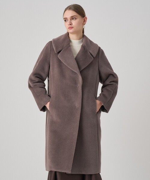 ANAYI（アナイ）の「アルパカシャギーテーラーコート（トレンチコート・レディース・チャコールグレー/ベージュ/モカ・36/38/34）」の5枚目の写真