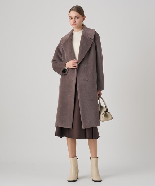 ANAYI（アナイ）の「アルパカシャギーテーラーコート（トレンチコート・レディース・チャコールグレー/ベージュ/モカ・36/38/34）」の7枚目の写真