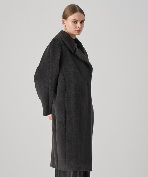 ANAYI（アナイ）の「アルパカシャギーテーラーコート（トレンチコート・レディース・チャコールグレー/ベージュ/モカ・36/38/34）」の10枚目の写真