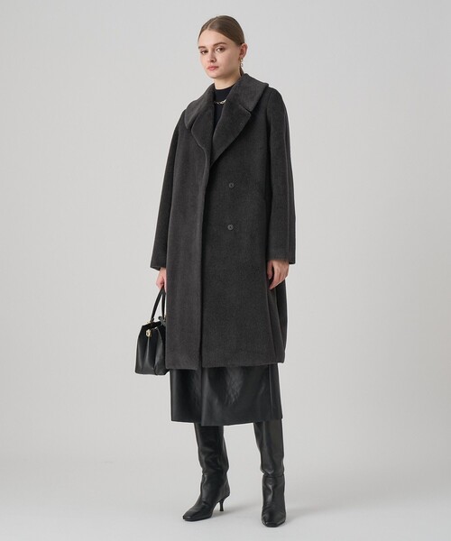 ANAYI（アナイ）の「アルパカシャギーテーラーコート（トレンチコート・レディース・チャコールグレー/ベージュ/モカ・36/38/34）」の12枚目の写真