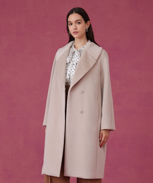 ANAYI（アナイ）の「アルパカシャギーテーラーコート（トレンチコート・レディース・チャコールグレー/ベージュ/モカ・36/38/34）」の15枚目の写真