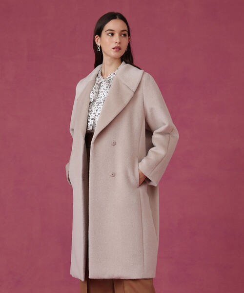 ANAYI（アナイ）の「アルパカシャギーテーラーコート（トレンチコート・レディース・チャコールグレー/ベージュ/モカ・36/38/34）」の16枚目の写真