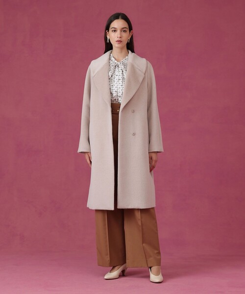 ANAYI（アナイ）の「アルパカシャギーテーラーコート（トレンチコート・レディース・チャコールグレー/ベージュ/モカ・36/38/34）」の17枚目の写真