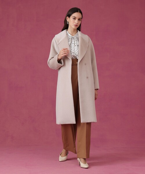 ANAYI（アナイ）の「アルパカシャギーテーラーコート（トレンチコート・レディース・チャコールグレー/ベージュ/モカ・36/38/34）」の18枚目の写真