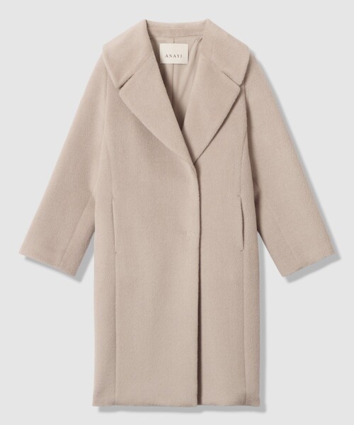 ANAYI（アナイ）の「アルパカシャギーテーラーコート（トレンチコート・レディース・チャコールグレー/ベージュ/モカ・36/38/34）」の19枚目の写真