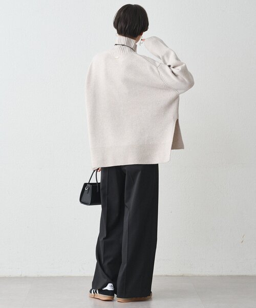 LOUNGEDRESS（ラウンジドレス）の「ウール100タートルニット（ニット/セーター・レディース・アイボリー/ライトグレー/ネイビー・FREE）」の12枚目の写真
