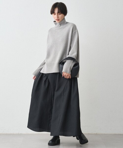 LOUNGEDRESS（ラウンジドレス）の「ウール100タートルニット（ニット/セーター・レディース・アイボリー/ライトグレー/ネイビー・FREE）」の19枚目の写真