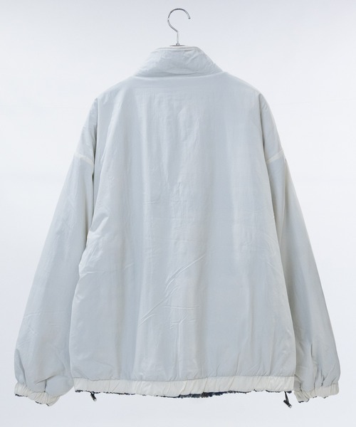 JOHN'S CLOSET（ジョンズクローゼット）の「【13】ナイロン＆チェックボア リバーシブル ブルゾン（ナイロンジャケット・メンズ・ブラック/ホワイト・MEDIUM/LARGE）」の3枚目の写真