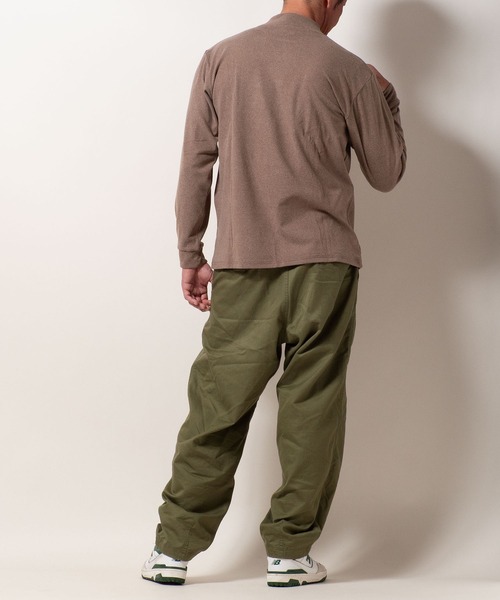 BAYBLO（ベイブロ）の「(SA) ストレッチ フリース 無地 長袖 Tシャツ（Tシャツ/カットソー・メンズ・ネイビー/チャコールグレー/ブラウン/キャメル/カーキ/ブラック・L/M/LL）」の18枚目の写真