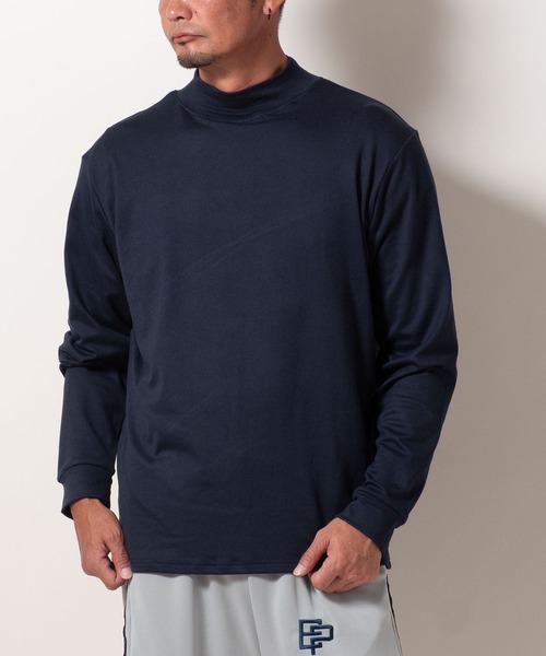 BAYBLO（ベイブロ）の「(SA) ストレッチ フリース 無地 長袖 Tシャツ（Tシャツ/カットソー・メンズ・ネイビー/チャコールグレー/ブラウン/キャメル/カーキ/ブラック・L/M/LL）」の19枚目の写真