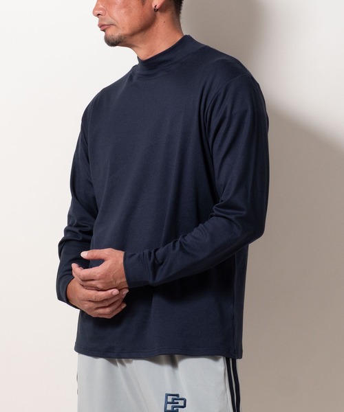 BAYBLO（ベイブロ）の「(SA) ストレッチ フリース 無地 長袖 Tシャツ（Tシャツ/カットソー・メンズ・ネイビー/チャコールグレー/ブラウン/キャメル/カーキ/ブラック・L/M/LL）」の20枚目の写真