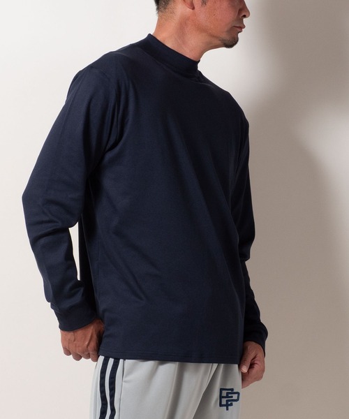 BAYBLO（ベイブロ）の「(SA) ストレッチ フリース 無地 長袖 Tシャツ（Tシャツ/カットソー・メンズ・ネイビー/チャコールグレー/ブラウン/キャメル/カーキ/ブラック・L/M/LL）」の21枚目の写真