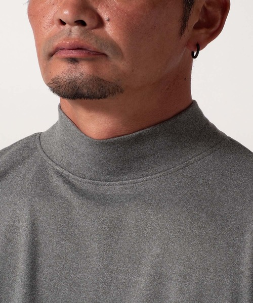 BAYBLO（ベイブロ）の「(SA) ストレッチ フリース 無地 長袖 Tシャツ（Tシャツ/カットソー・メンズ・ネイビー/チャコールグレー/ブラウン/キャメル/カーキ/ブラック・L/M/LL）」の7枚目の写真