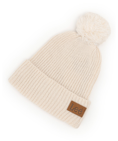 petit main(プティマイン)の「【Lee】ニット帽(ニットキャップ/ビーニー・キッズ・ブラック/ライトベージュ/アイボリー・50cm/54cm/52cm)」の2枚目の写真
