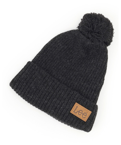 petit main(プティマイン)の「【Lee】ニット帽(ニットキャップ/ビーニー・キッズ・ブラック/ライトベージュ/アイボリー・50cm/54cm/52cm)」の1枚目の写真