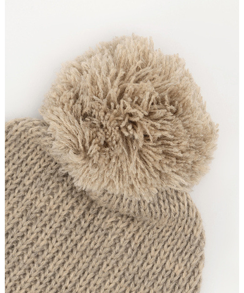 petit main(プティマイン)の「【Lee】ニット帽(ニットキャップ/ビーニー・キッズ・ブラック/ライトベージュ/アイボリー・50cm/54cm/52cm)」の5枚目の写真